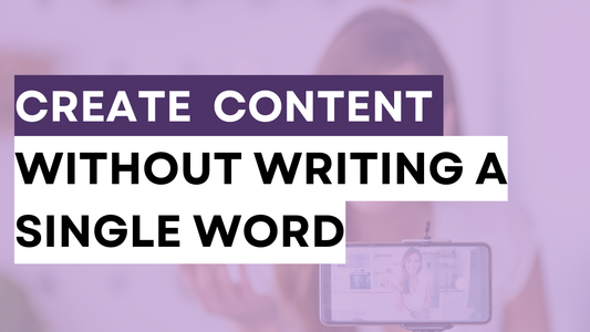 a graphic created with text that says create content without writing a single word