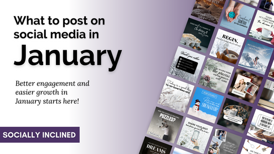 What to post on social media in January - January content ideas and free posts