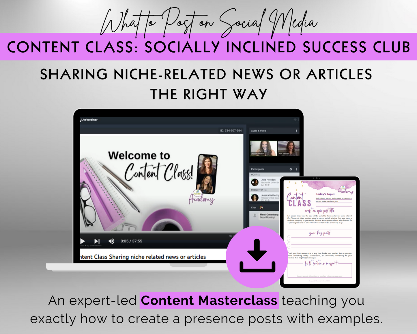 Content Class - Sharing Niche-Related News or Articles the Right Way Masterclass
