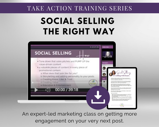 Take action training series for TAT - Social Selling the Right Way Masterclass by Get Socially Inclined.