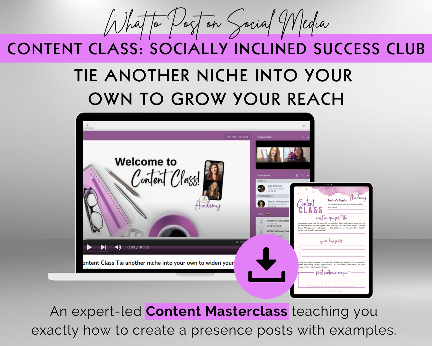 Content Class - Tie Another Niche Into Your Own to Grow Your Reach Masterclass