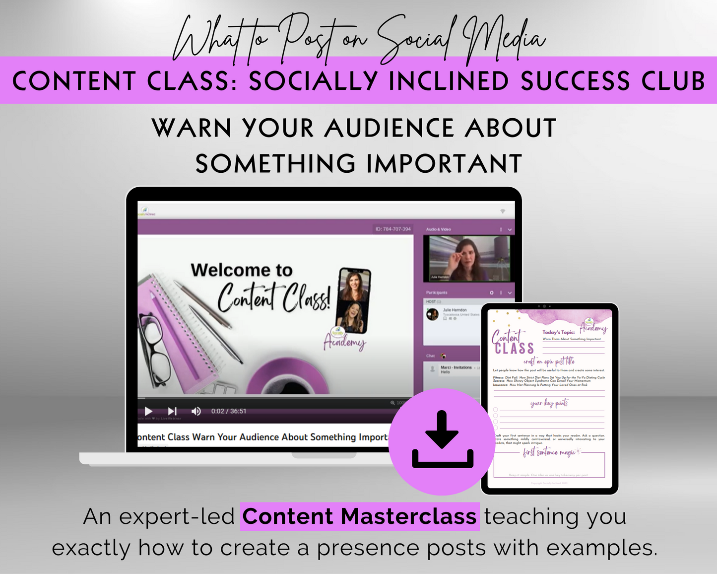 Content Class - Warn Your Audience About Something Important Masterclass