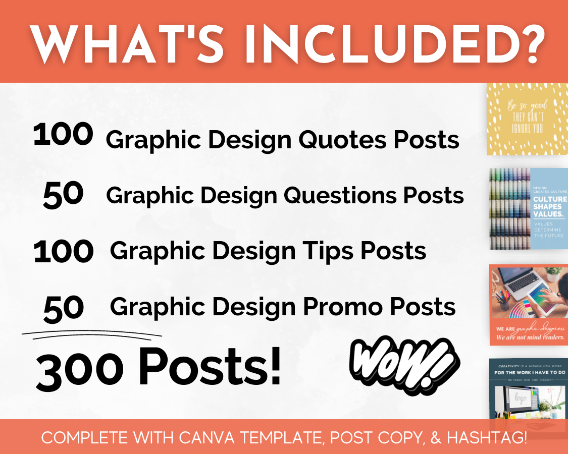 Graphic Design Social Media Post Bundle with Canva Templates