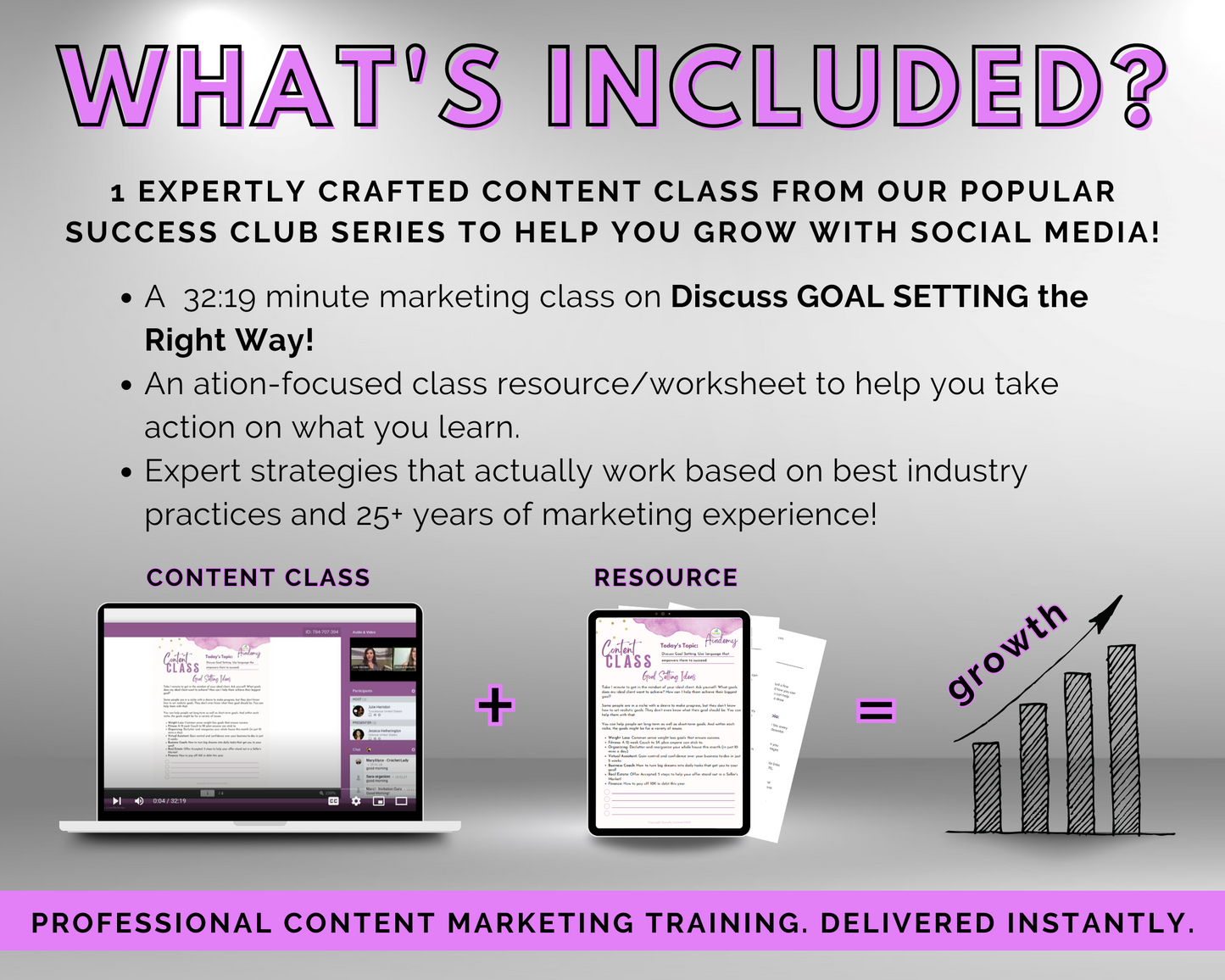 Content Class - Discuss GOAL SETTING the Right Way! Masterclass