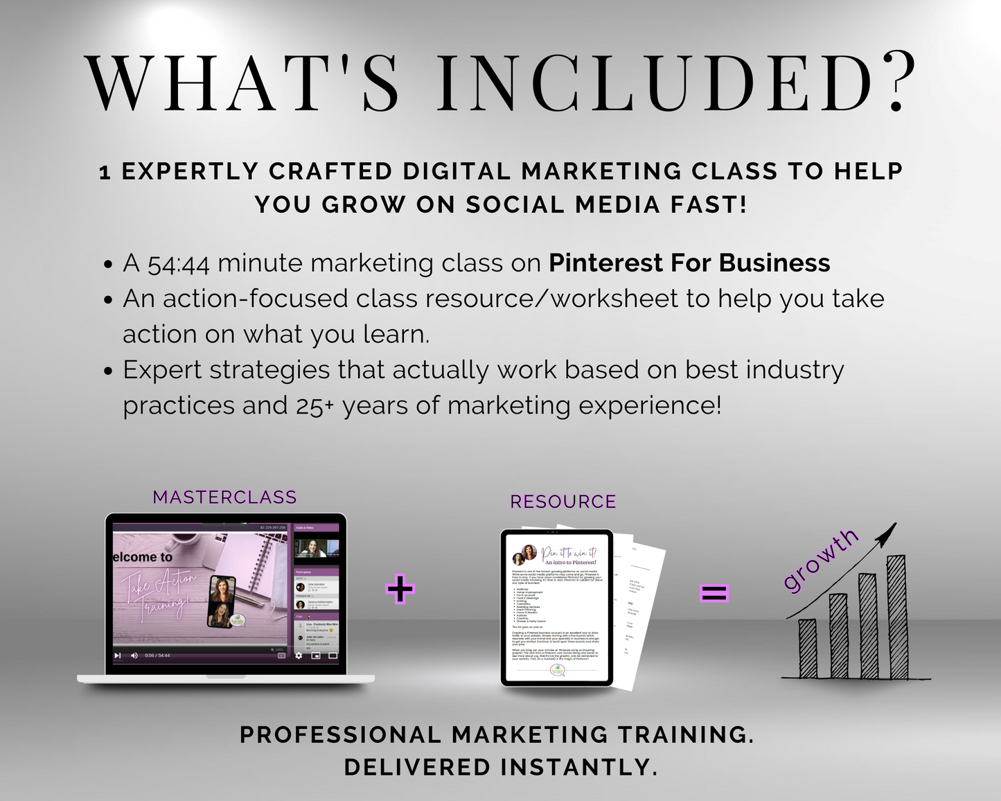 Discover what's included in our TAT - Pinterest For Business Masterclass by Get Socially Inclined, where you'll gain the knowledge and skills necessary to excel in today's competitive online landscape. Explore topics such as content creation, social media.
