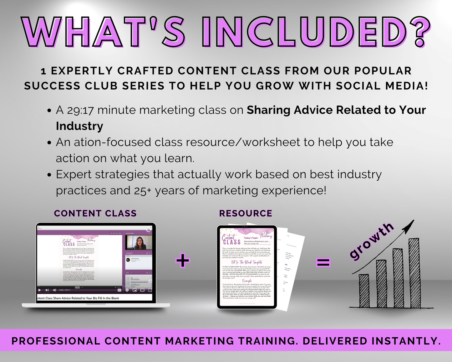 Content Class - Sharing Advice Related to Your Industry Masterclass