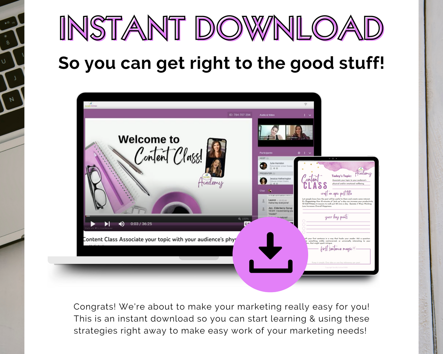 Content Class - Connect your Topic with Their Physical and/or Emotional Wellbeing Masterclass