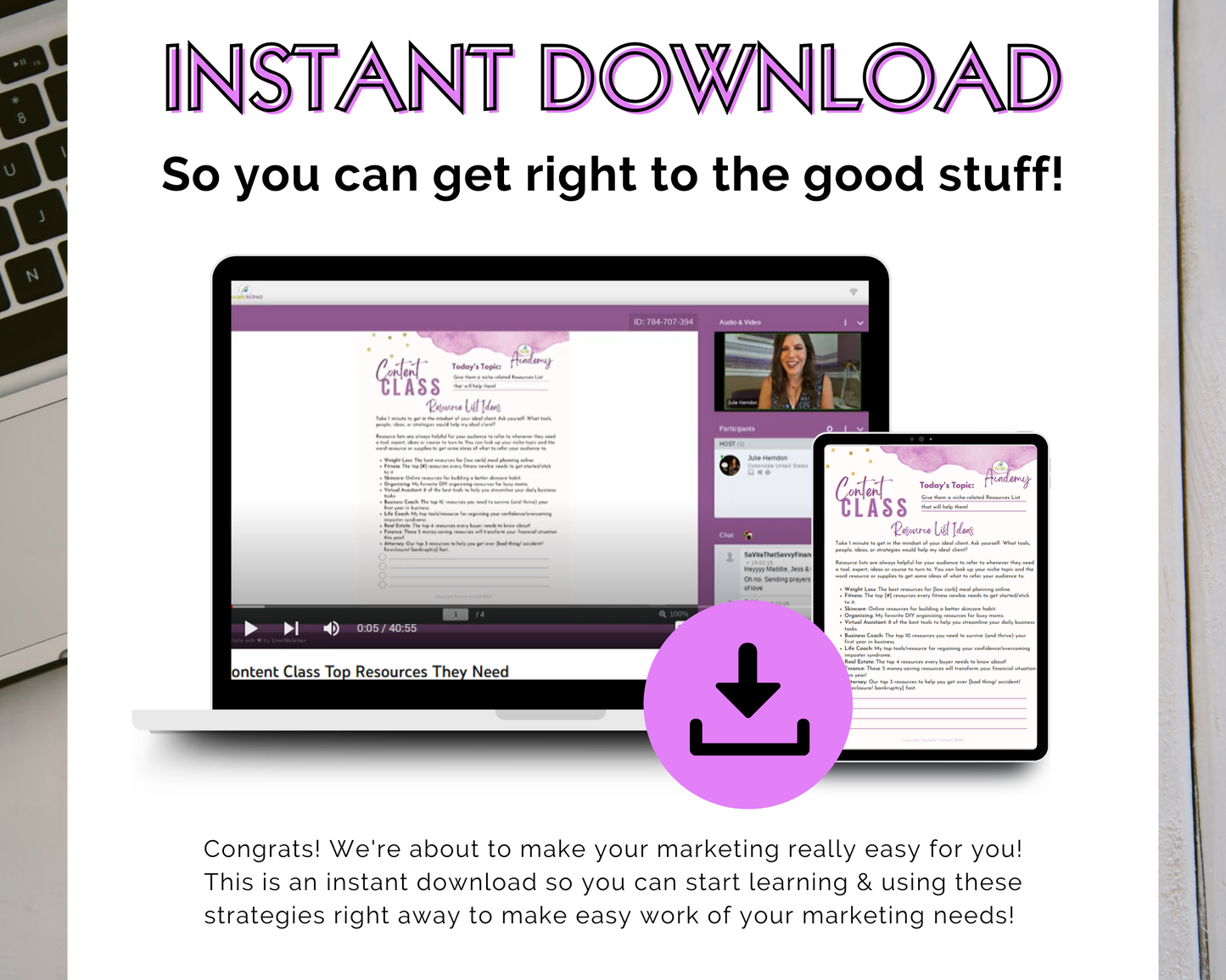 Content Class - Create Top Resources Your Audience Needs Masterclass