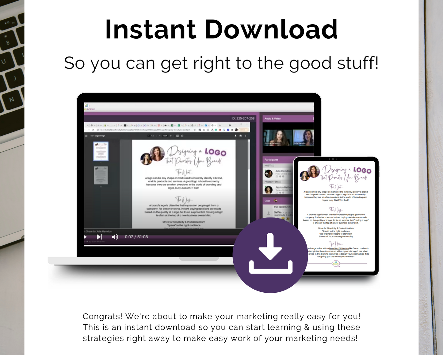and shinier hair thanks to the TAT - Designing a LOGO Masterclass by Get Socially Inclined.