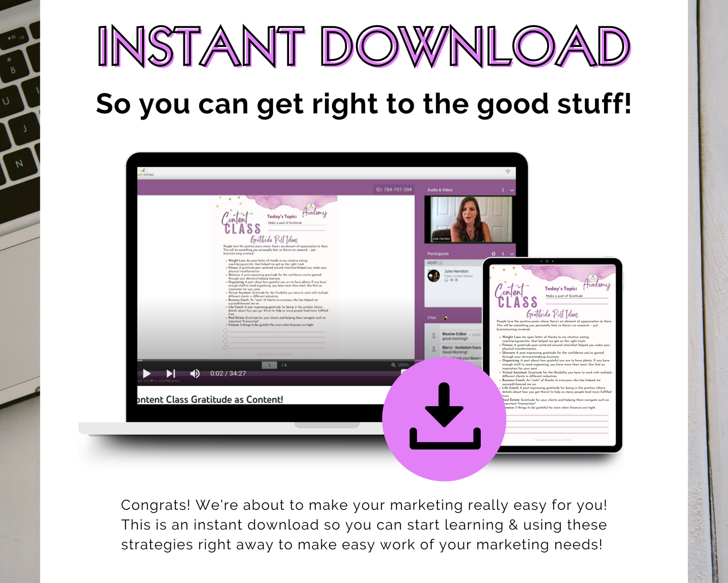 Content Class - Turning Gratitude into Content Masterclass