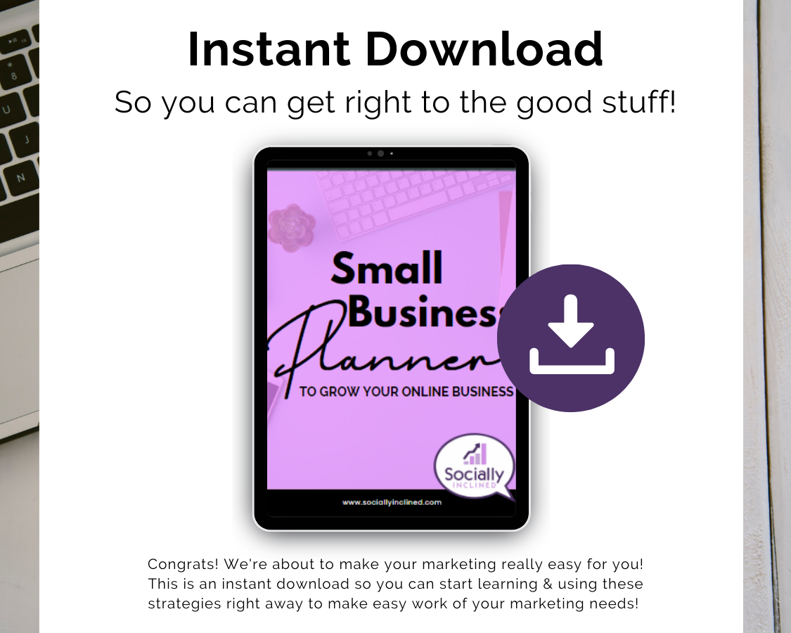 Instant download Get Socially Inclined Small Business Planner for Entrepreneurs and Startups.