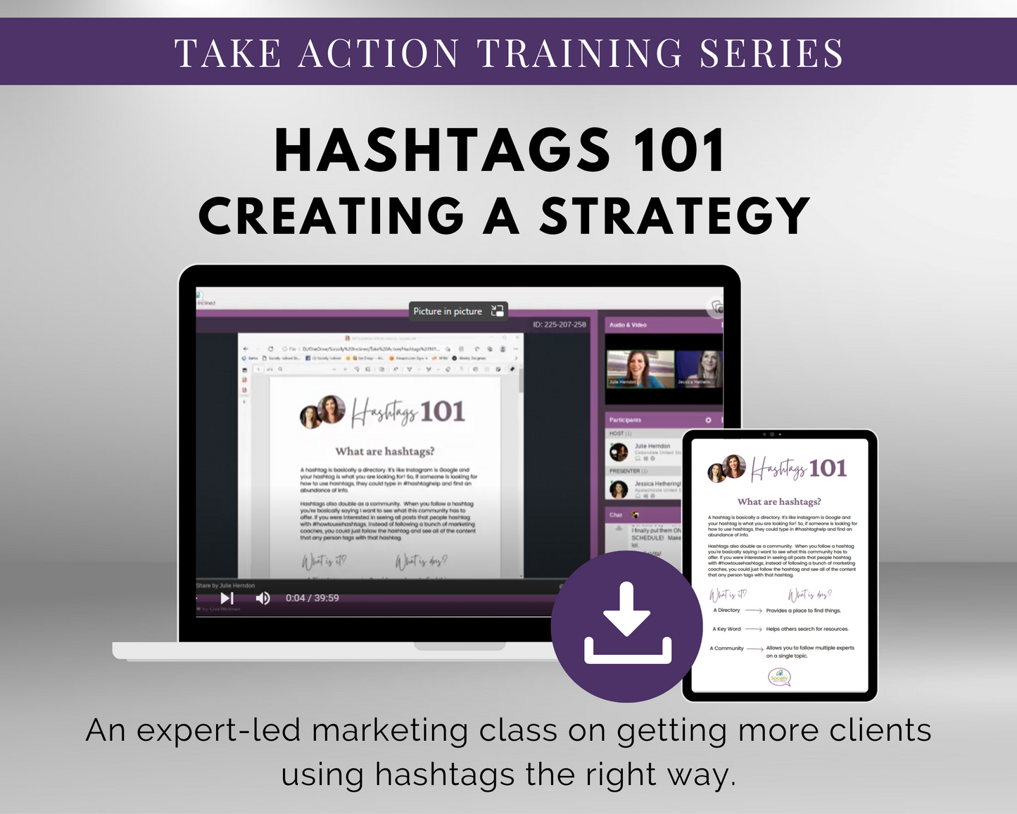 Take Get Socially Inclined training backpack 101 - Creating a Strategy Masterclass.