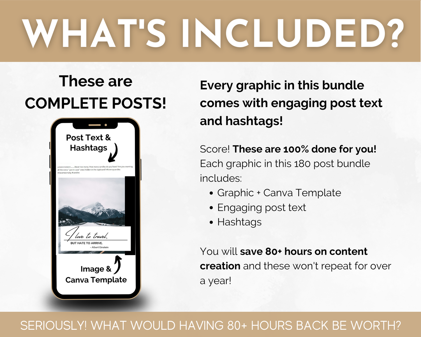What's included in the TRAVEL Agent's Social Media Post Bundle with Canva Templates package by Socially Inclined?