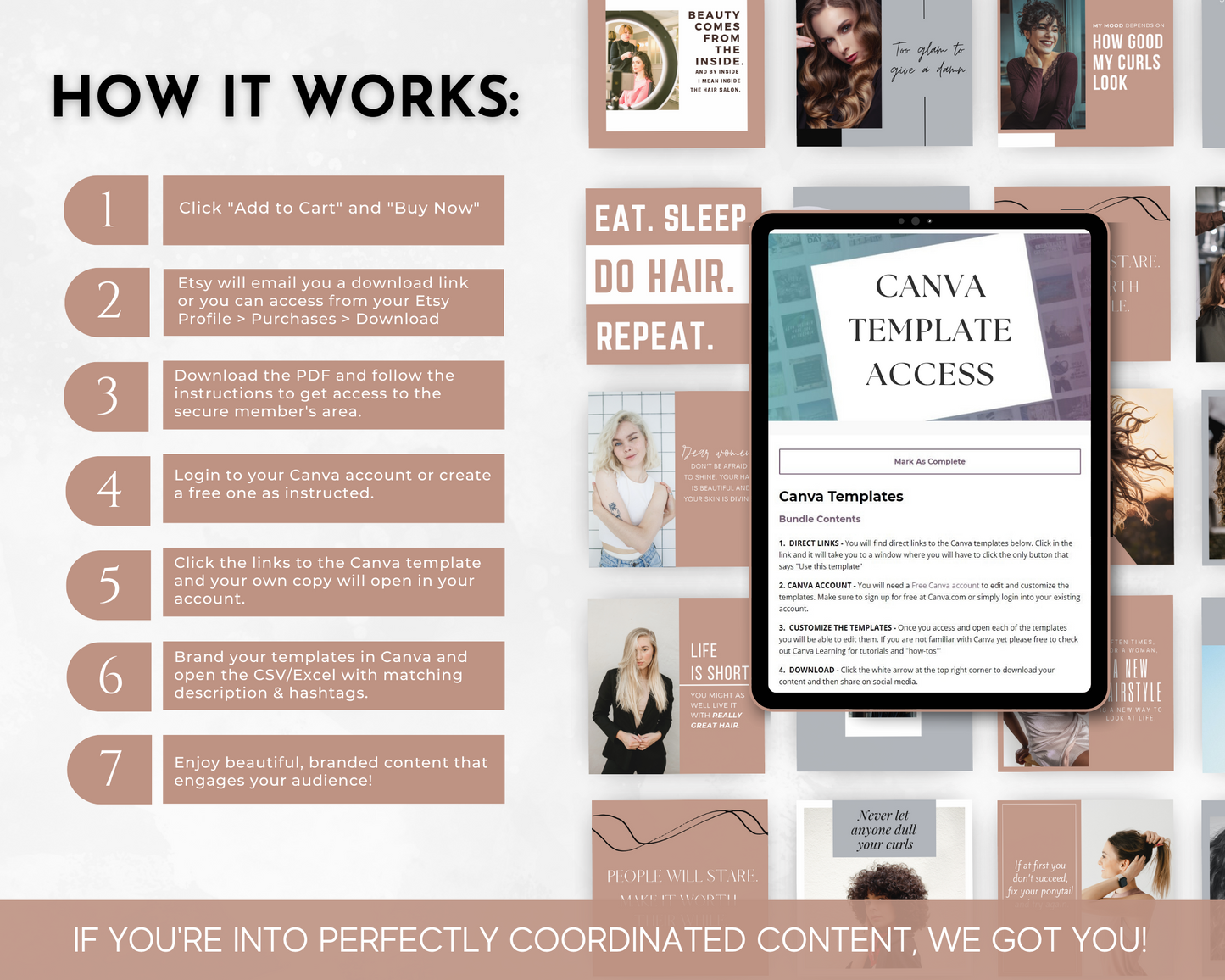 How Hair & Salon Social Media Post Bundle works by Socially Inclined, a Canadian blogger who shares content on social media.