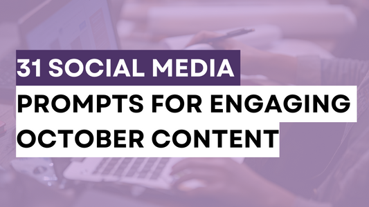 a graphic created with a text says 31 Days of October Social Media Prompts: Fill Your Calendar with Engaging Content