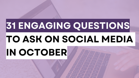 a graphic created with a text says 31 Engaging Questions to Ask on Social Media in October