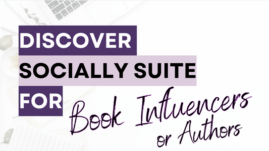 a graphic that says Discover Socially Suite forBook Influencers or Authors