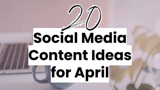 20 April Content ideas for Social Media with a bright spring workspace