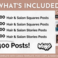 Hair & Salon Social Media Post Bundle with Canva Templates