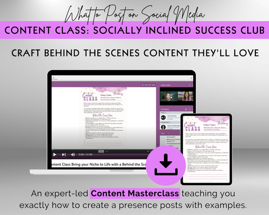 Content Class - Craft Behind the Scenes Content They'll Love Masterclass