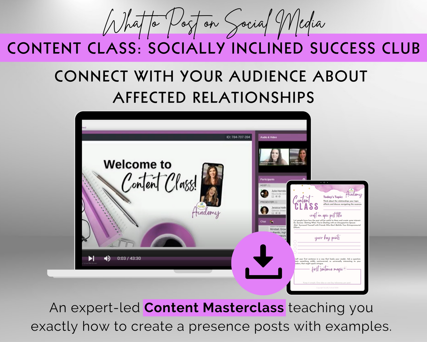 Content Class - Connect with Your Audience About Affected Relationships Masterclass