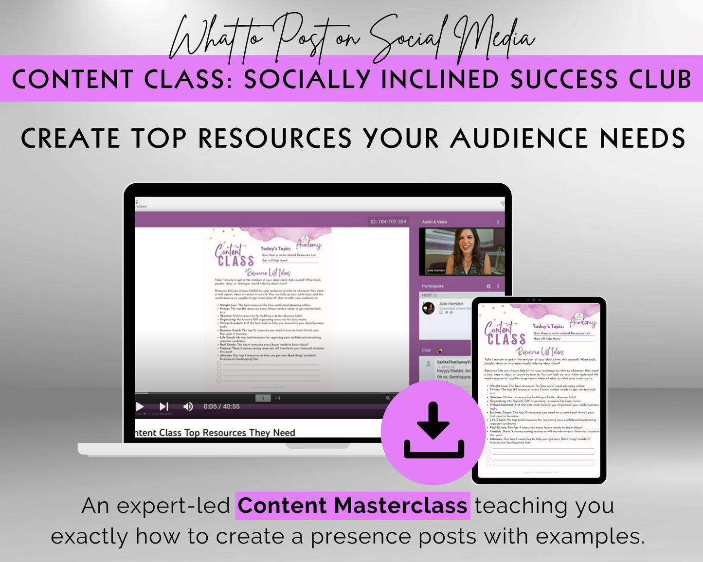 Content Class - Create Top Resources Your Audience Needs Masterclass