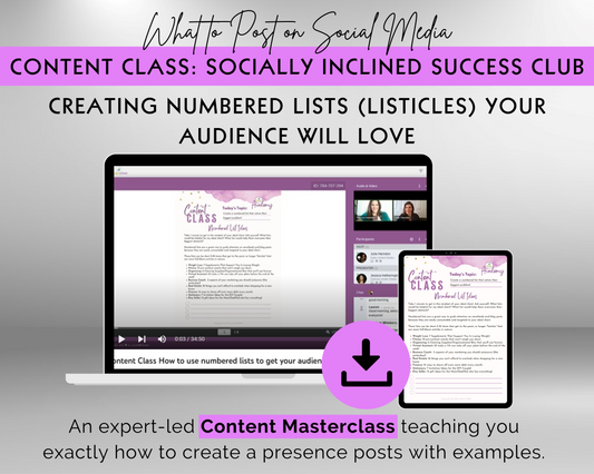 Content Class - Creating Numbered Lists (Listicles) Your Audience Will Love Masterclass
