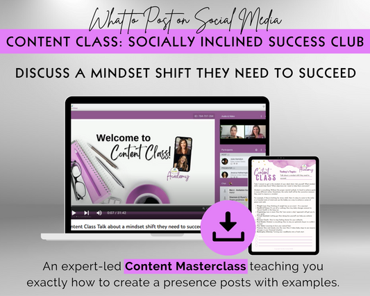 Content Class - Discuss a Mindset Shift They Need to Succeed Masterclass