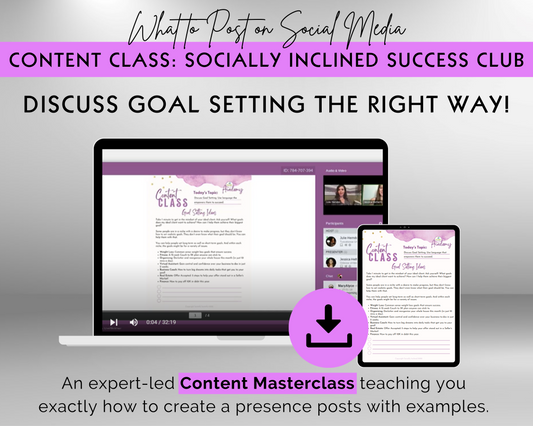 Content Class - Discuss GOAL SETTING the Right Way! Masterclass