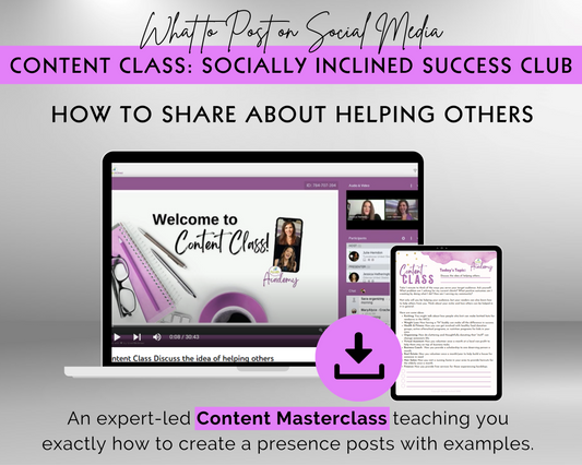 Content Class - How to Share About Helping Others Masterclass