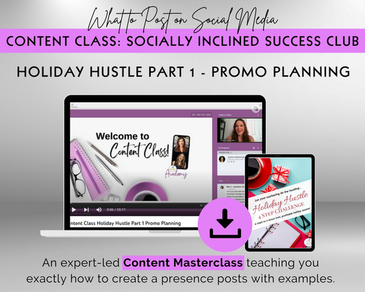Content Class - Holiday Hustle Part 1 - Promo Planning Masterclass