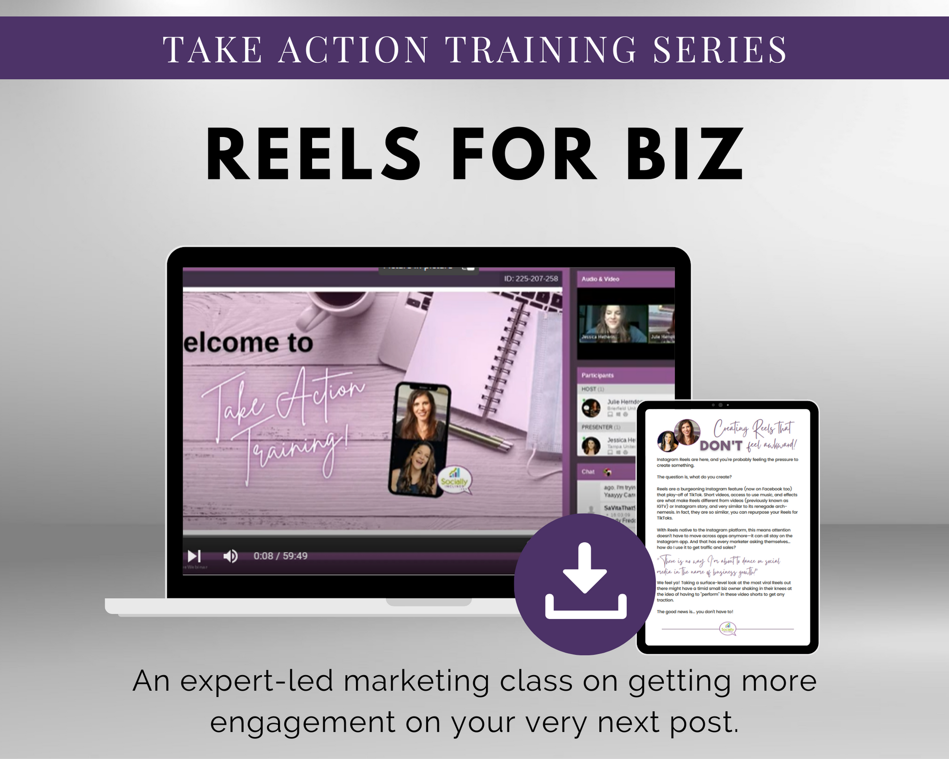 Take TAT - Reels For Biz Masterclass by Get Socially Inclined.