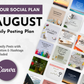 AUGUST Daily Posting Plan - Your Social Plan