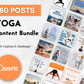 Enhance your yoga business presence with the Socially Inclined Yoga Social Media Post Bundle, composed of carefully curated content and Canva templates for sharing across social media platforms or promoting your yoga studio.