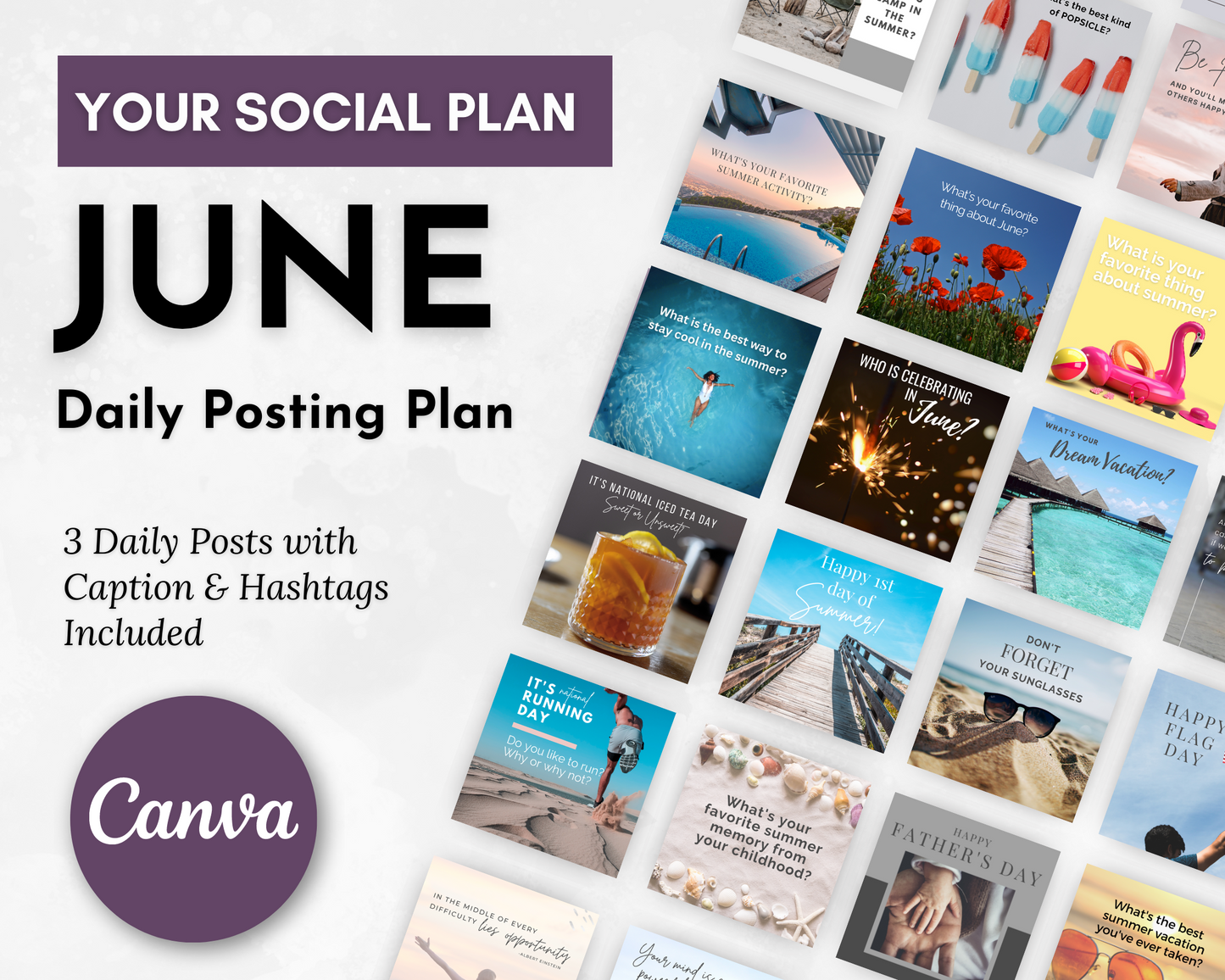 June Daily Posting Plan - Your Social Plan