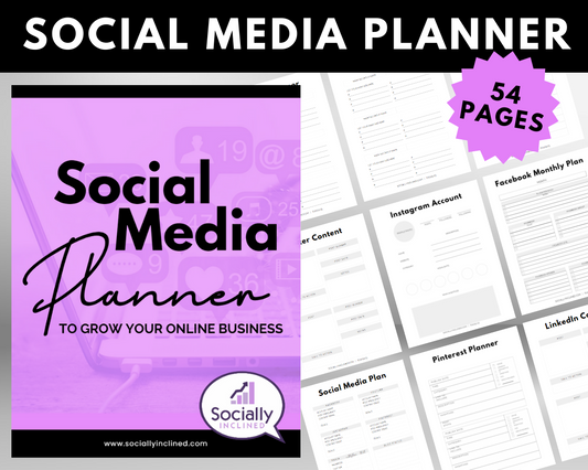 Get Socially Inclined's Social Media Planner for solopreneurs and small business owners.