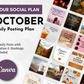 October Daily Posting Plan - Your Social Plan