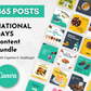 Social media marketing with a National Days Social Media Post Bundle with Canva Templates for enhanced customer engagement by Socially Inclined.