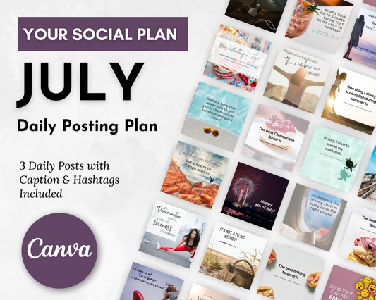 July Daily Posting Plan - Your Social Plan
