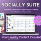 Get Socially Inclined - Socially Suite Membership - powerful dashboard - high content included. Boost your online presence and effectively manage your social media marketing with our comprehensive content management solution.