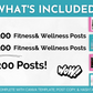 Fitness & Wellness Social Media Post Bundle with Canva Templates