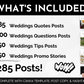 Wedding blog posts include Socially Inclined's Weddings Social Media Post Bundle with Canva Templates, customer engagement, and social media images.