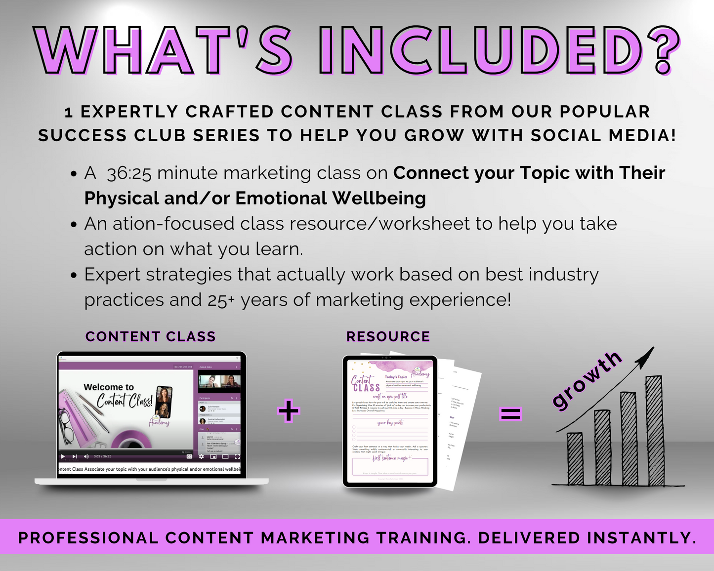 Content Class - Connect your Topic with Their Physical and/or Emotional Wellbeing Masterclass