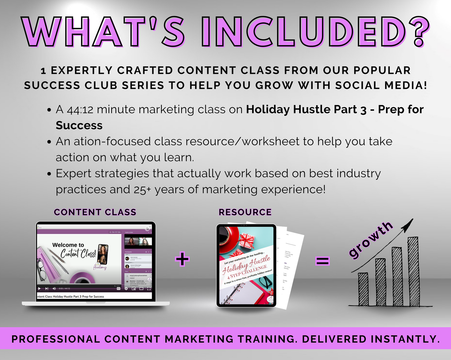 Content Class - Holiday Hustle Part 3 - Prep for Success Masterclass