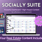 Get Socially Inclined's Socially Suite Membership - a powerful dashboard for real estate content management and enhancing online presence.