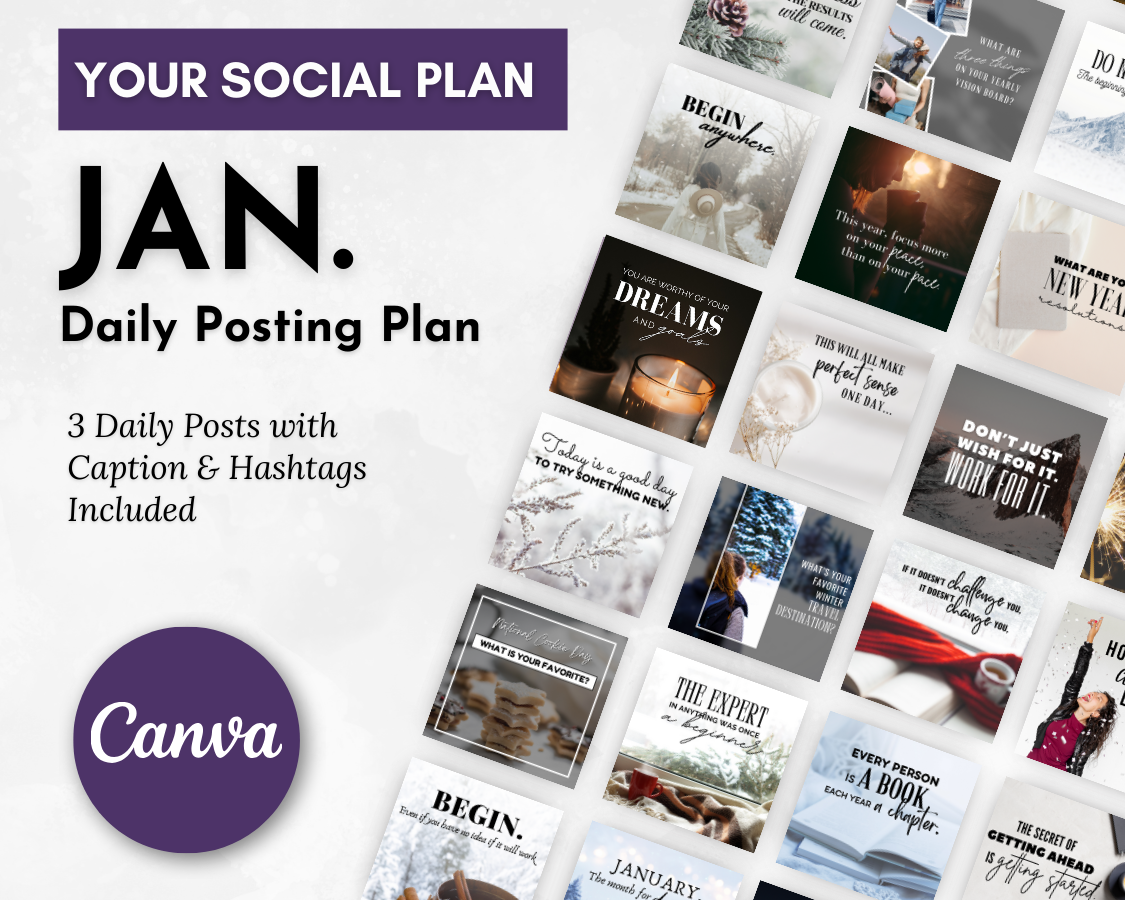 January Daily Posting Plan - Your Social Plan