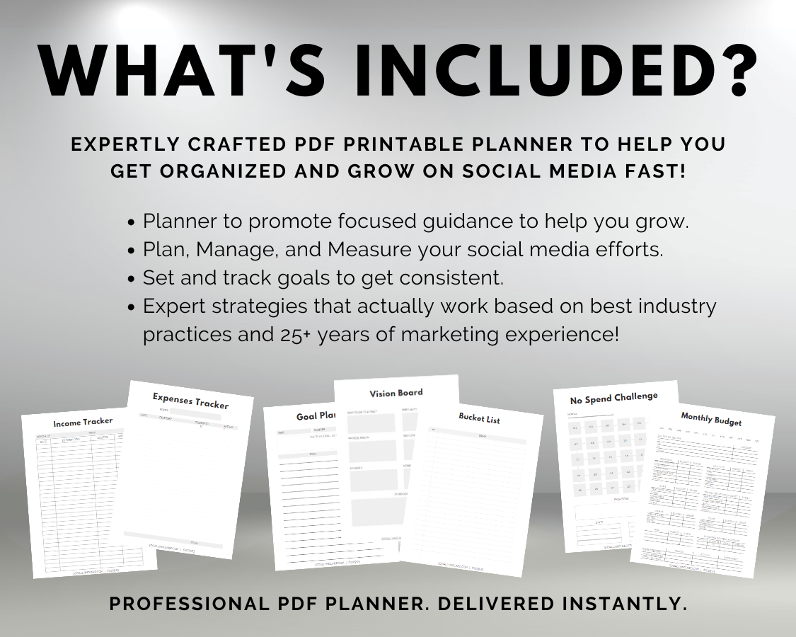 A Get Socially Inclined Life Planner with a holistic overview.