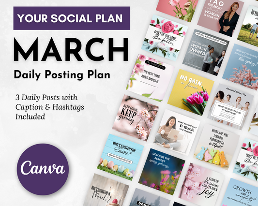 Boost engagement with your Get Socially Inclined March Daily Posting Plan - Your Social Plan for March, and propel your business forward.