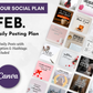 Your Get Socially Inclined February Daily Posting Plan - Your Social Plan for social media growth and engagement.