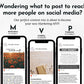 Three smartphones display social media posts demonstrating a content mix strategy labeled MVP: Motivation to attract, Visibility to engage, and Presence to connect. This aligns perfectly with our AUGUST Daily Posting Plan - Your Social Plan by Get Socially Inclined, ensuring a robust daily social media presence.